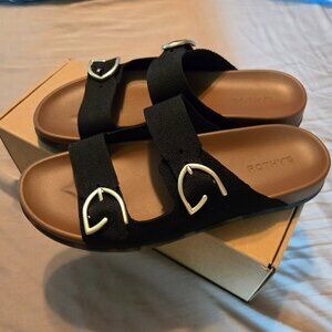 Rothys Buckle Slide, black NWT size 11